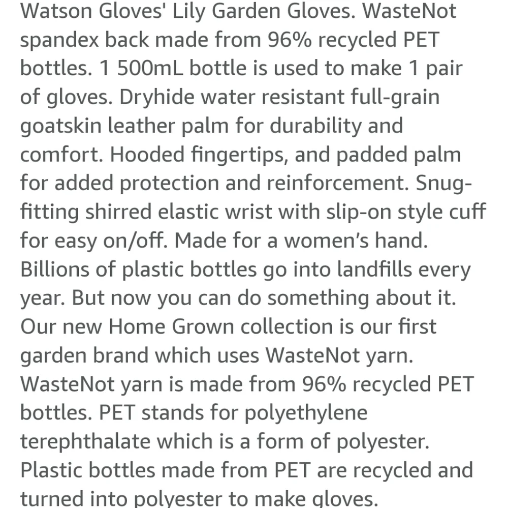 NWT Watson Garden Gloves Women's M Elastic Wrists Hooded Fingertips Lavender